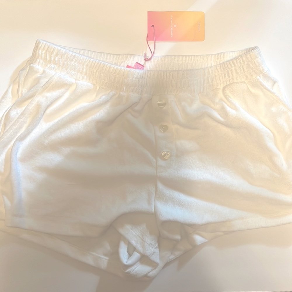 Stoney Clover x Target white terry cloth shorts